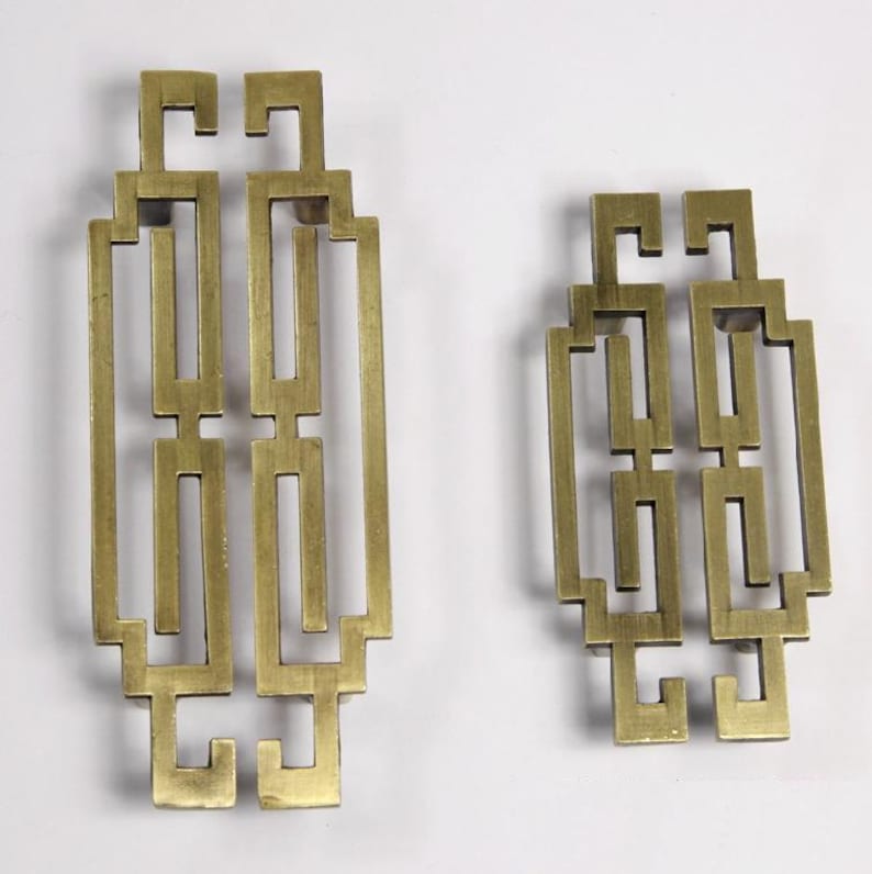 Pair of Chinese Style Antique Symmetry Pulls Knobs/drawer Etsy