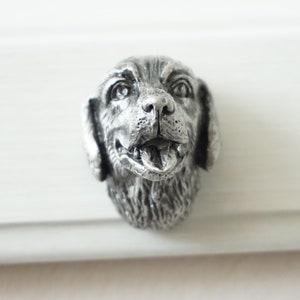 Antique Silver Drawer Knobs Animal Cabinet Knobs Dresser Knobs Drawer Pull Handles Pulls Handle Duck Deer Bear Dog High quality image 2