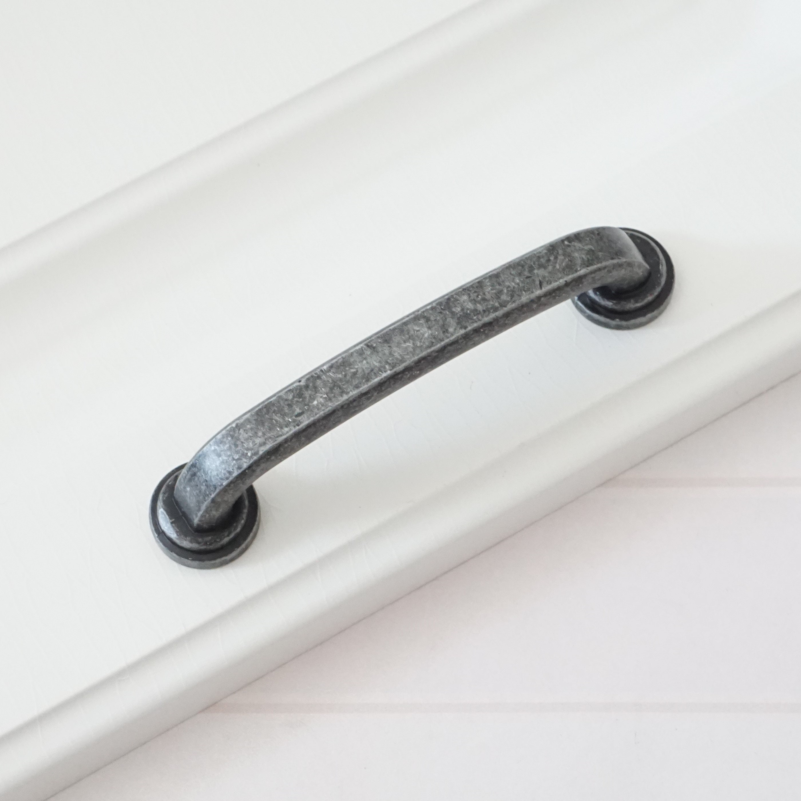 3.75 5 Antique Silver Black Door Handle Pull Knob Etsy