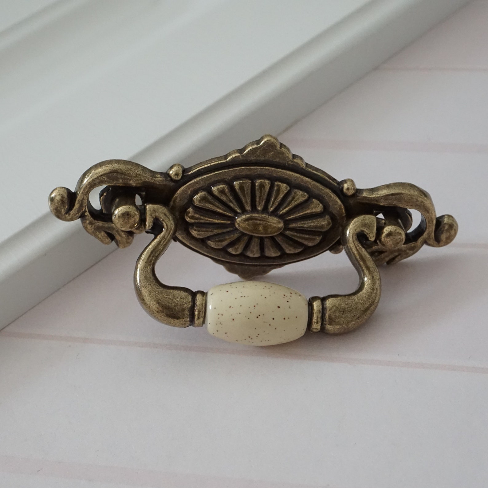 2.25 Ceramic Handles Drop Bail Dresser Drop Pull Antique Etsy