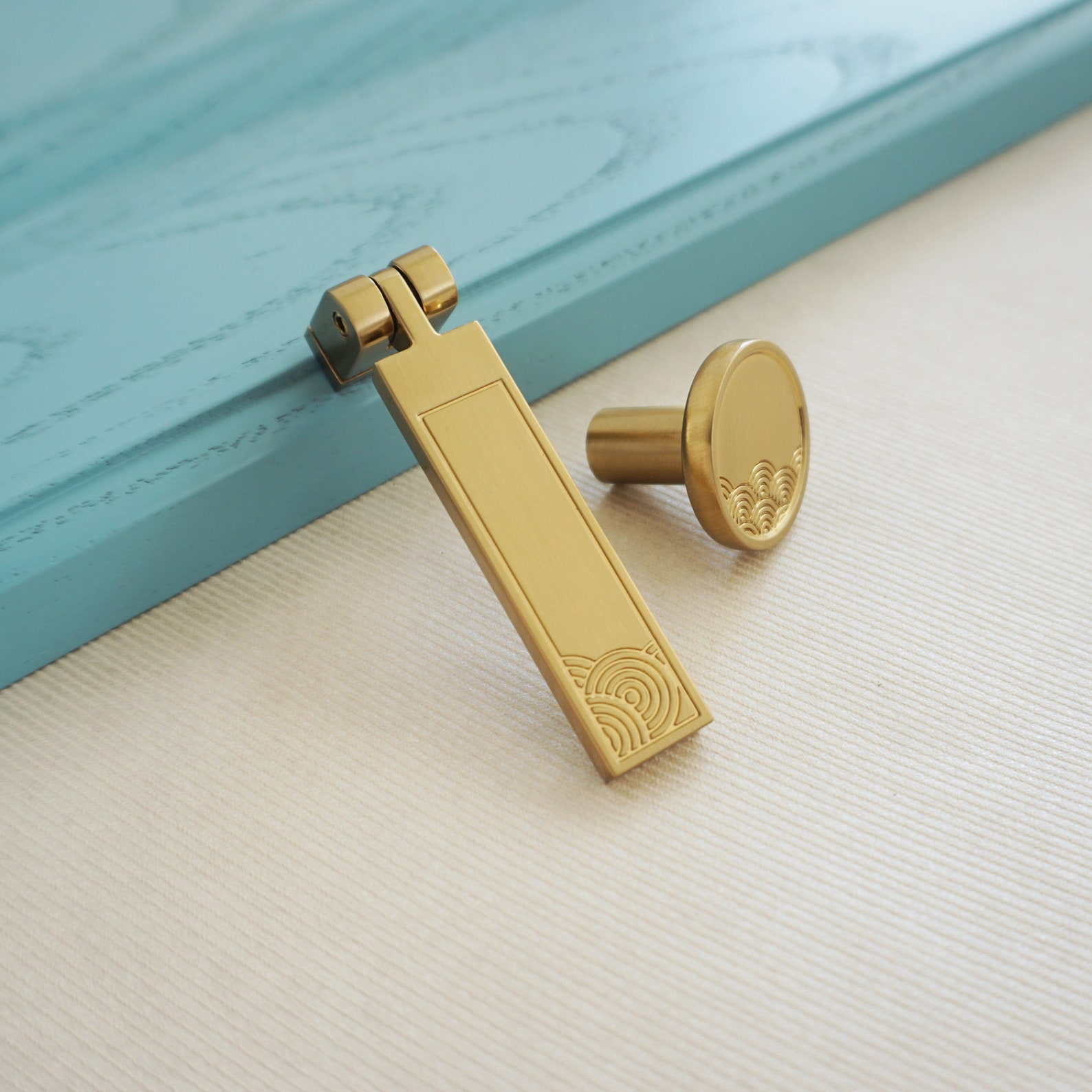 Chinese Style Handles Knobs Champagne Gold Drawer Etsy