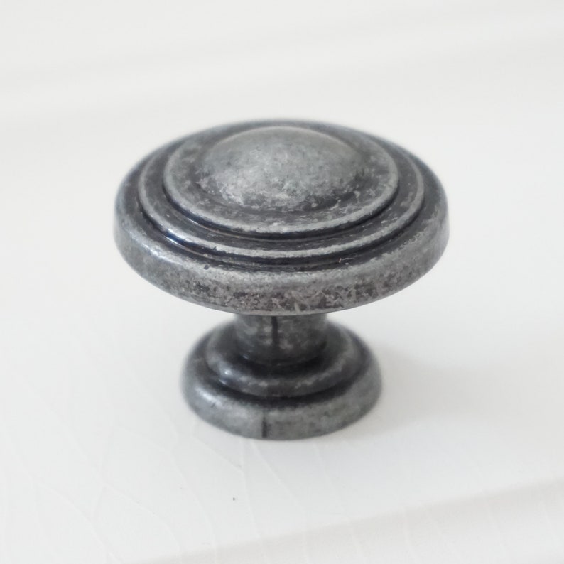 Kitchen Cabinet Knobs Pull Handles Dresser Knob Solid Round Drawer Pull Handles Antique Silver Black Oil Bronze Furniture Door Knobs