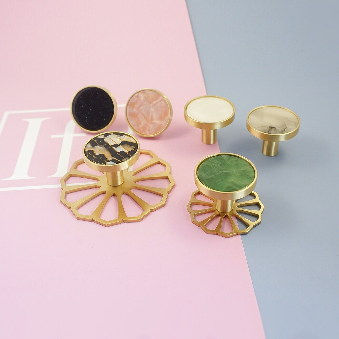 Creative Brass Knobs Wardrobe Door Knobs Backplate Knobs