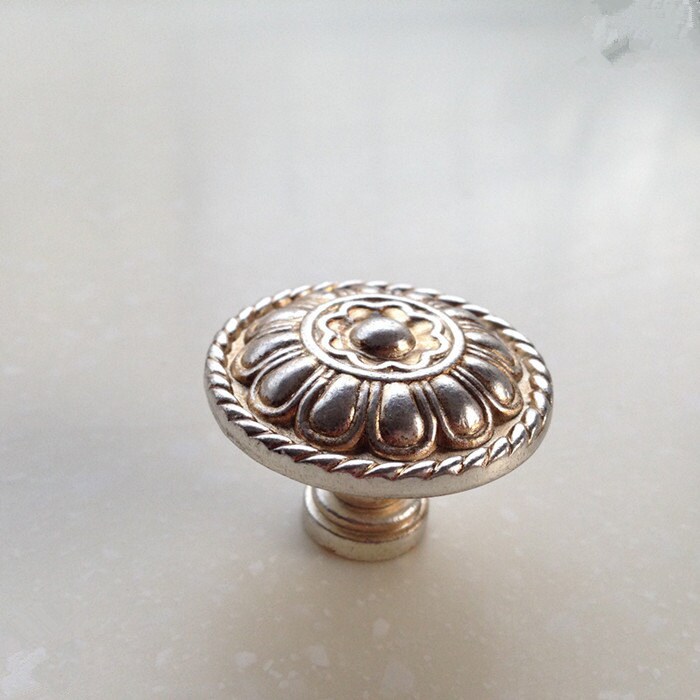 Flower Knob Knob Dresser Knobs / Silver Kitchen Etsy