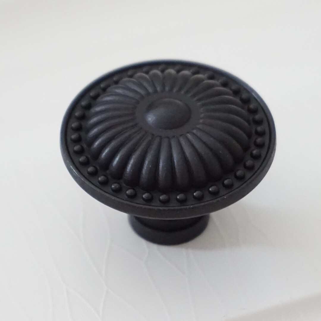 Black Round Drawer Pulls Knobs Handles / Kitchen Door Etsy