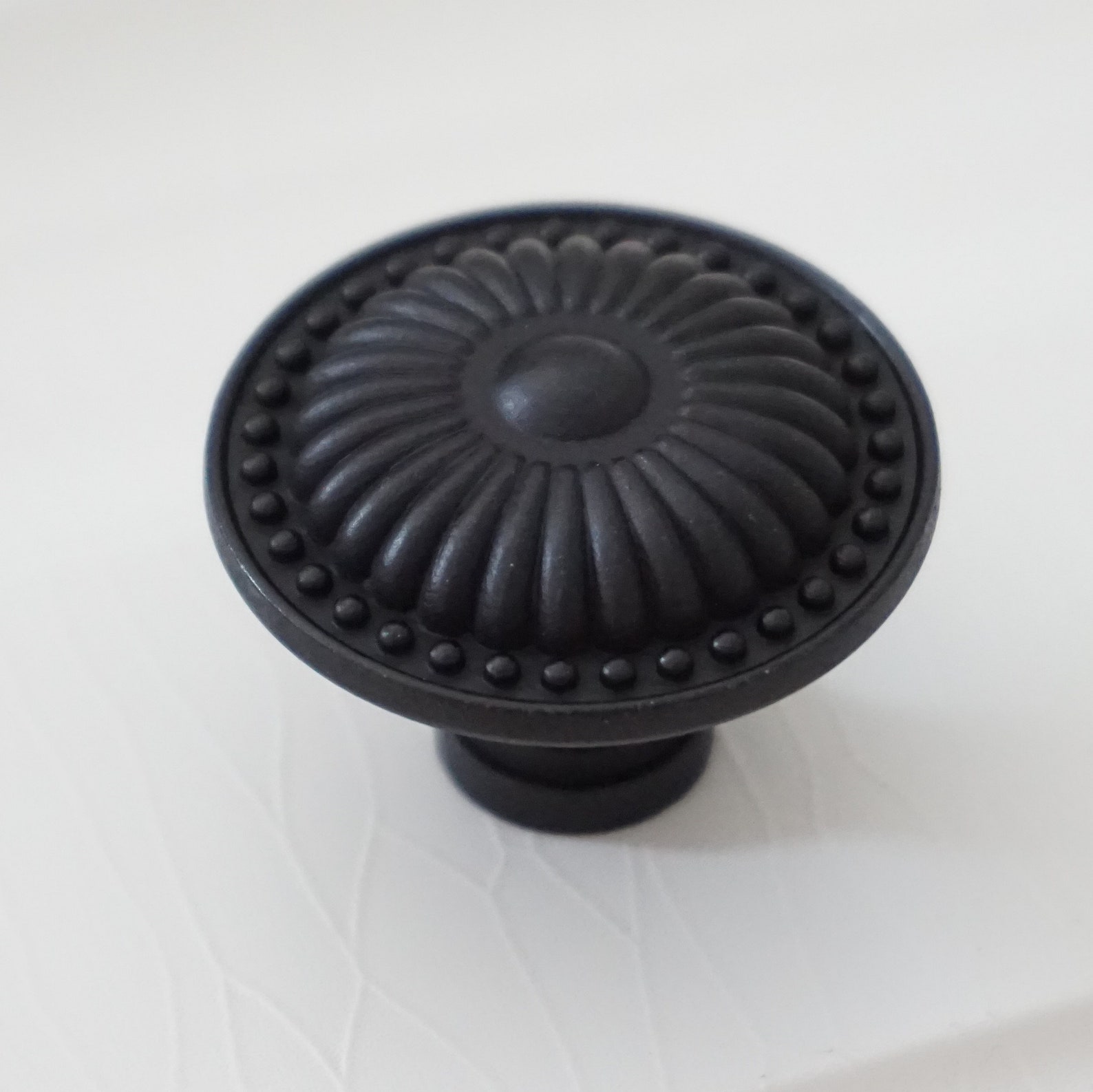 Black Round Drawer Pulls Knobs Handles / Kitchen Door Etsy