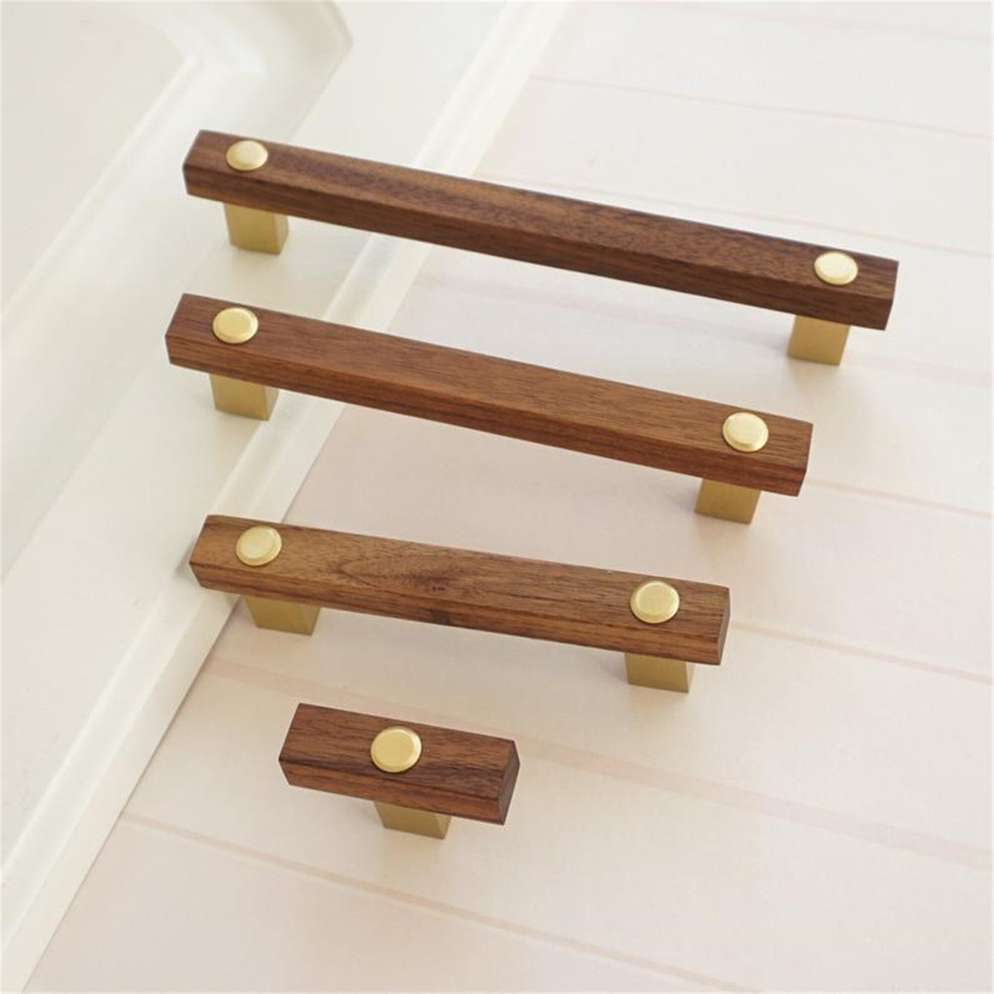3.75 5 6.3Wooden Door Pull Handles Black Etsy