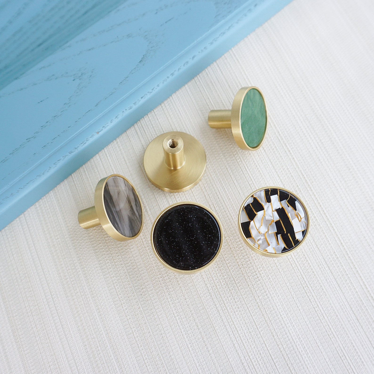 Creative Brass Knobs Wardrobe Door Knobs Nordic Simple Etsy