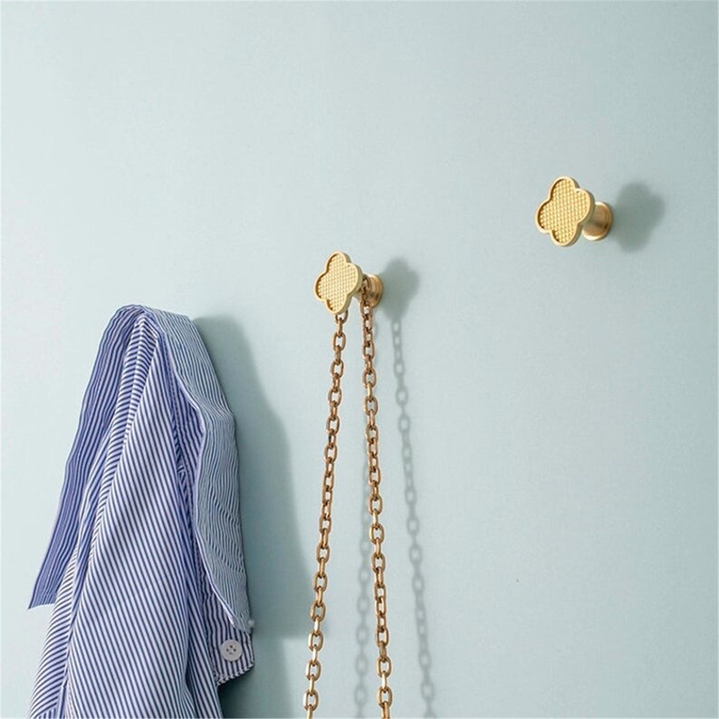 Colorful Wall Hooks Stylish Solid Brass Hooks Modern Wall Etsy