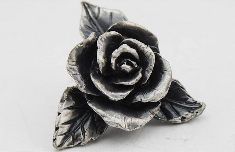 Rose Knobs Unique Rose Design Shabby Chic Dresser Knob Pull Etsy