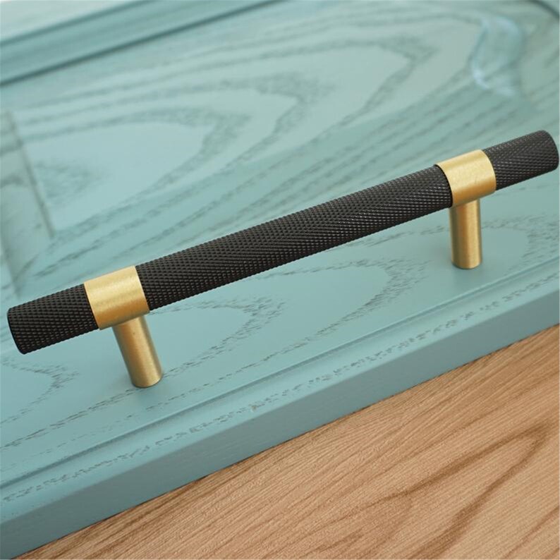 3.78 5black Brass Drawer Pulls Handles Gold Brass Etsy