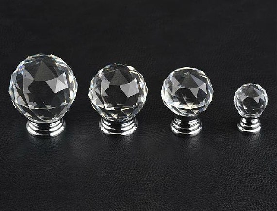 Clear Crystal Ball Knobs Glass Knobs Drawer Knobs Etsy