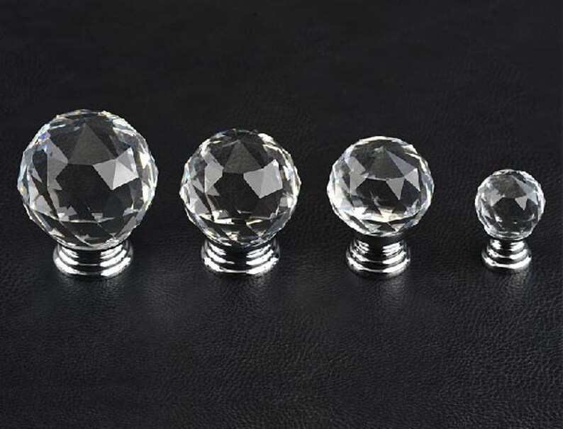 Clear Crystal Ball Knobs / Glass Knobs / Drawer Knobs / Etsy Canada