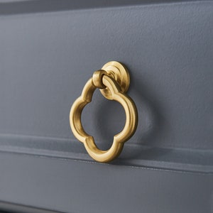 Brass Knobs Flower Kitchen Cabinet Pulls Gold  Drawer Knob Pull Handles Dresser Knobs Pulls Unique Door Knob Handle Furniture