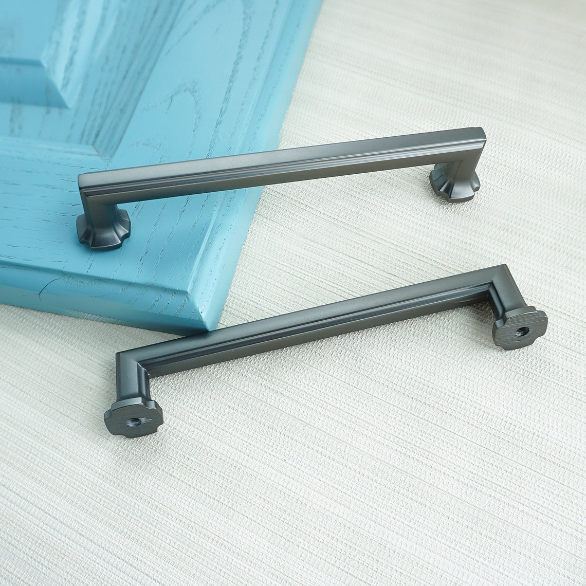 5 Dark Gray Handles Pull Dresser Knobs Handle Etsy