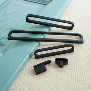 3.65'' 7.55 12.6 Schwarze Schrankgriffe | Etsy