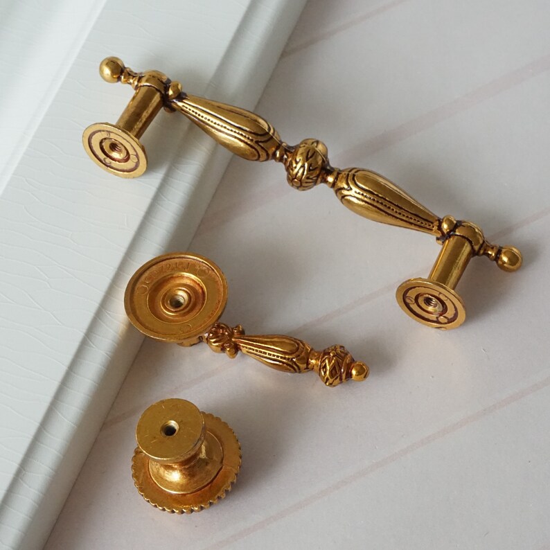 2.5 3.75 Antique Coffee Dresser Knobs Pulls Drawer Etsy