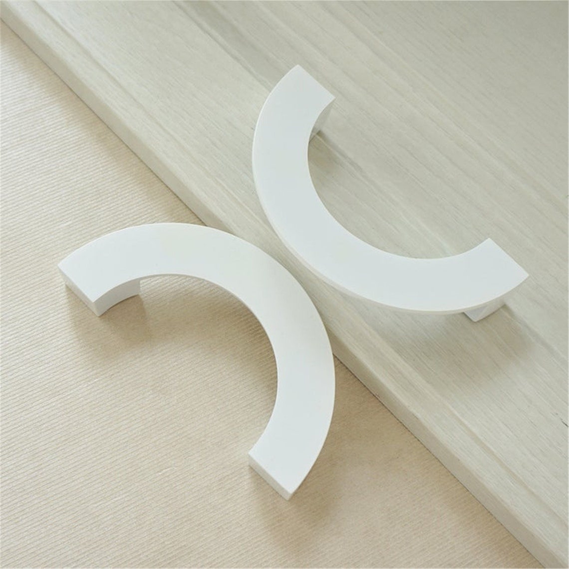 375 '' weiß Halbkreis Tür zieht Griffe Kommode Knopf | Etsy