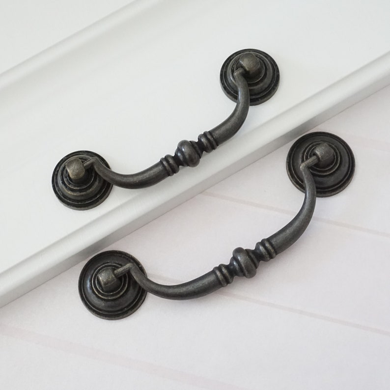 Drop Bail Dresser Pull Handle Drawer Pulls Handles Rustic Etsy