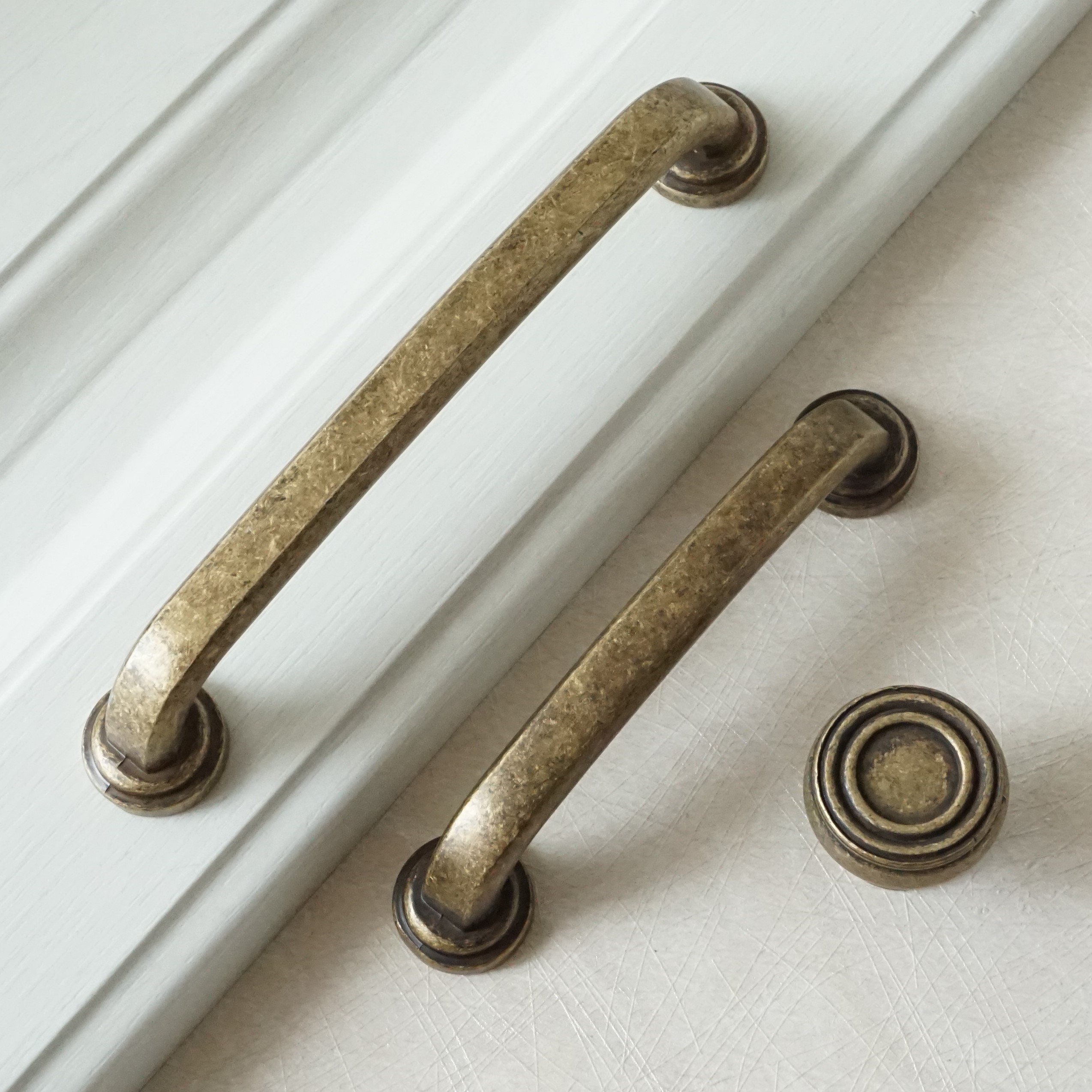 3.75 5 Vintage Antique Bronze Drawer Handles Knob - Etsy