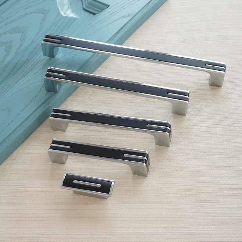 1.25 3.78 5 6.3 8.8 12.5 Drawer Handle Pulls Chrome Black White Kitchen Cabinet Handles Wardrobe Handles Dresser knobs Modern Style image 5