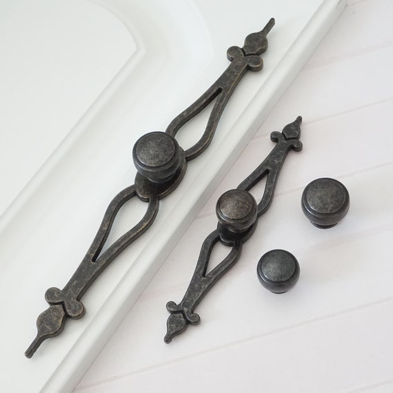 5 7 55 Retro Dresser Pull Handles Backplate Drawer Etsy