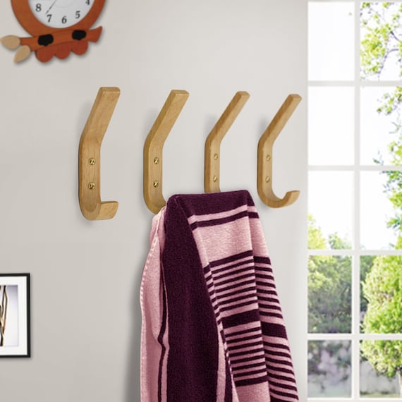 Oak Decorative Hooks / Wall Hooks / Double Wood Hooks / Coat Hangers/coat  Hooks 