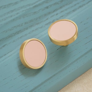 3.78'' 5'' 8.8 Pink Leather Cabinet Door Handles Colorful Dresser Knobs Solid Brass Drawer Pulls and Knobs Kitchen Cupboard Handle image 4
