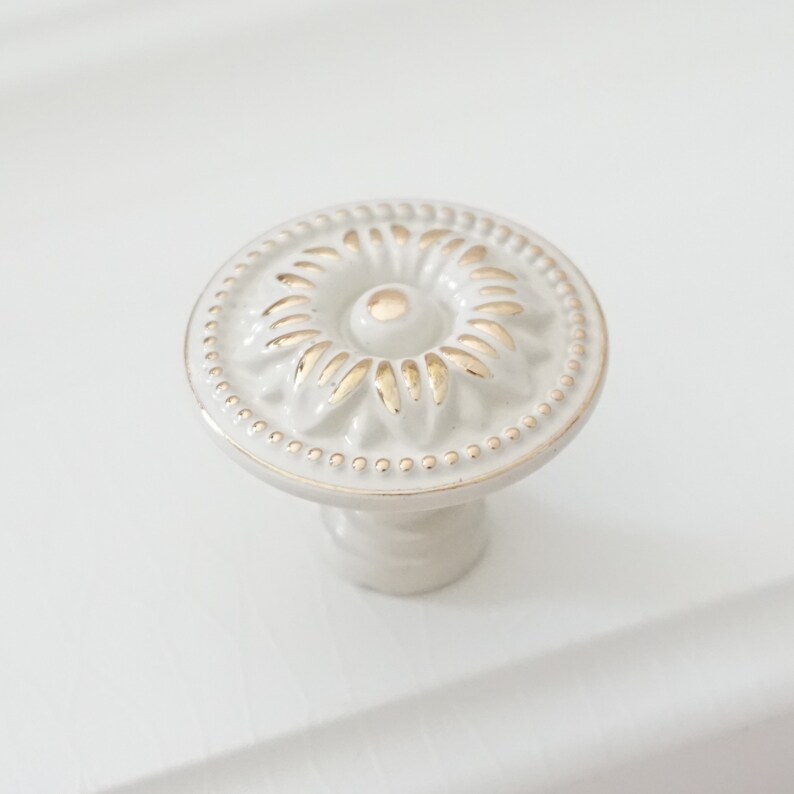 2.5 Rustic Dresser Pull Knobs Drawer Pulls Handles White Etsy