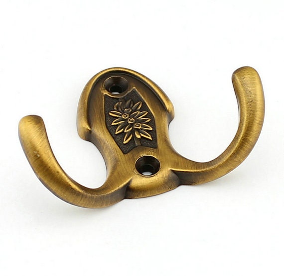 Wall Hooks Metal Hooks Antique Bronze Metal Coat Hangers Etsy