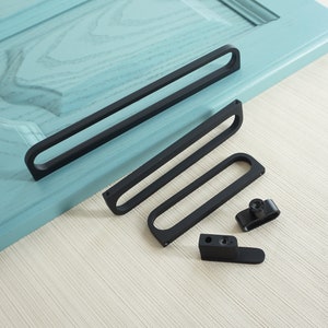 3.65'' 7.55 12.6 Schwarze Schrankgriffe | Etsy