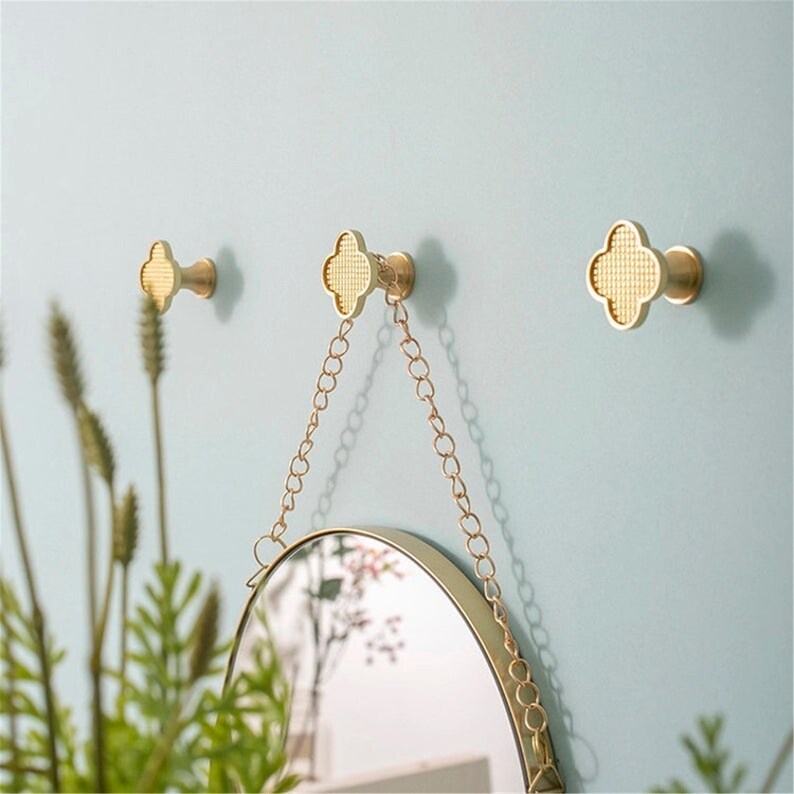 Colorful Wall Hooks Stylish Solid Brass Hooks Modern Wall Etsy