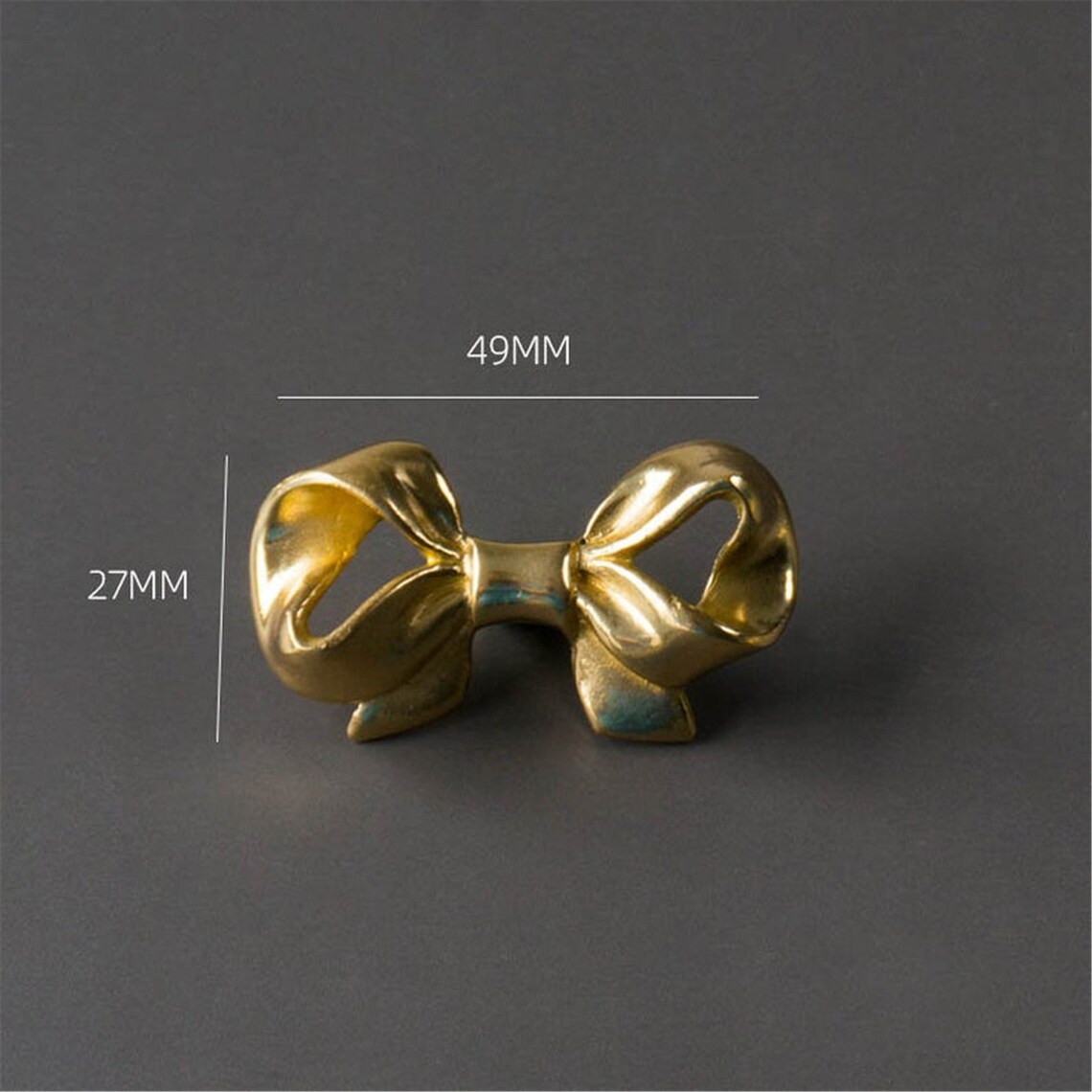 Modern Bow Knobs Brass Knobs Drawer Knob Pull Handles Etsy