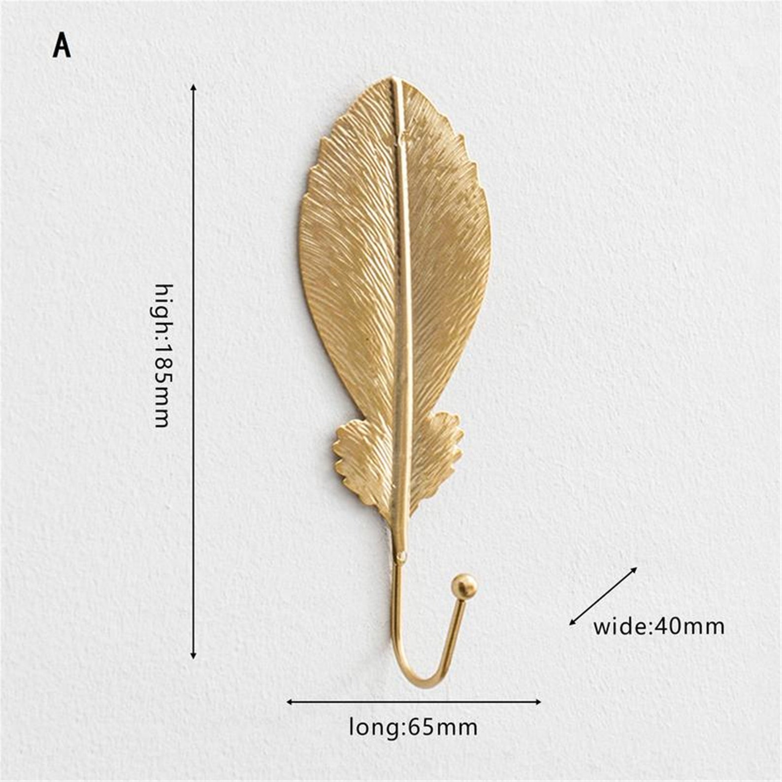 Coat Hooks Nordic Gold Leaf Wall Hooks Bag Hook Art Decor Etsy