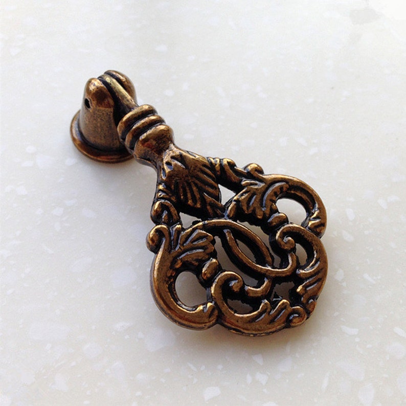 Antique Brass Drop Handle Dresser Pulls Handles / Etsy