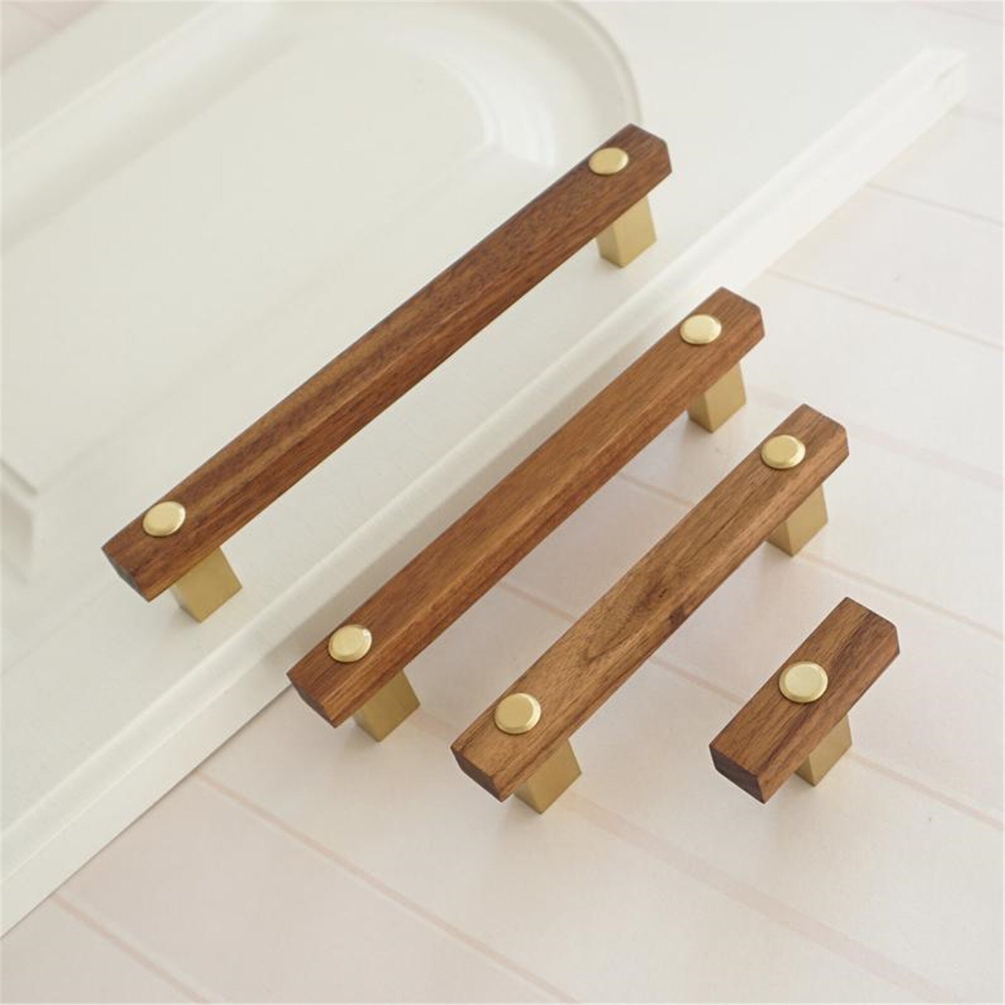 3.75 5 6.3Wooden Door Pull Handles Black Etsy