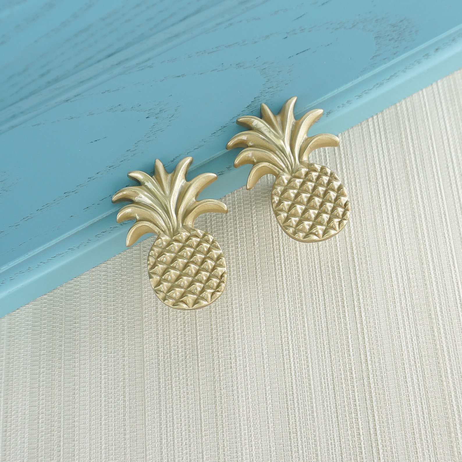 Pineapple Knobs Modern Brass Dresser Knob Pulls Kitchen Etsy