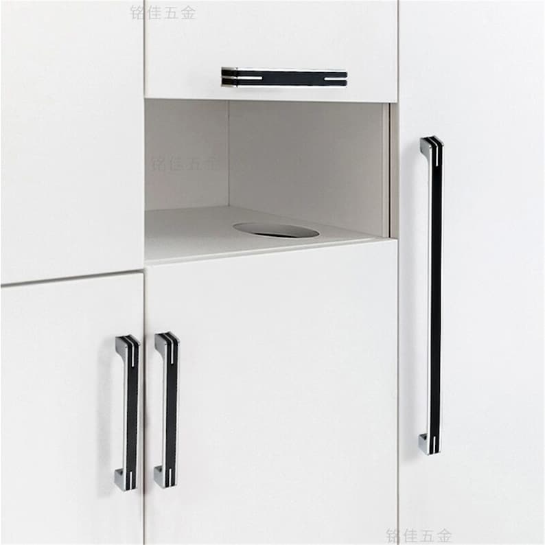 1.25 3.78 5 6.3 8.8 12.5 Drawer Handle Pulls Chrome Black White Kitchen Cabinet Handles Wardrobe Handles Dresser knobs Modern Style image 9