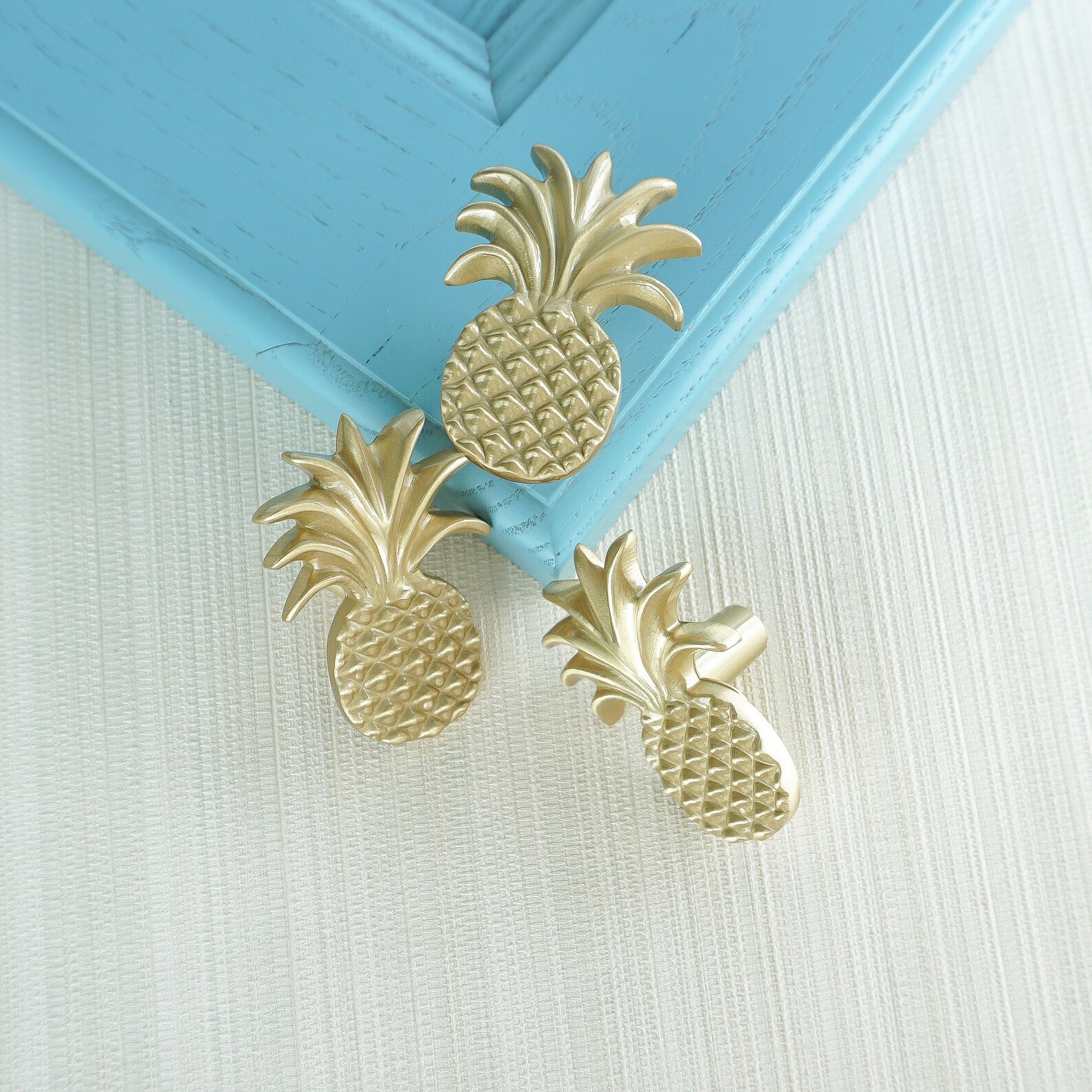 Pineapple Knobs Modern Brass Dresser Knob Pulls Kitchen Etsy UK
