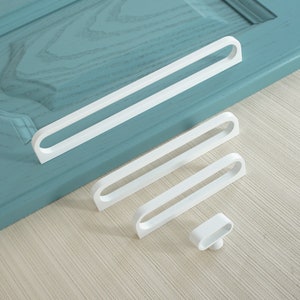 3.78'' 5'' 7.55" 12.6"White Cabinet Handles Hollow Drawer Pulls and knobs Dresser Pulls Kitchen Cupboard handles Closet Handles