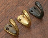 Small Hook Antique Bronze Black Simple Key Hook Coat Hook Brass Wall Hook Decorative Coat Hangers Bathroom Towel Hook Vintage Hardware Hook