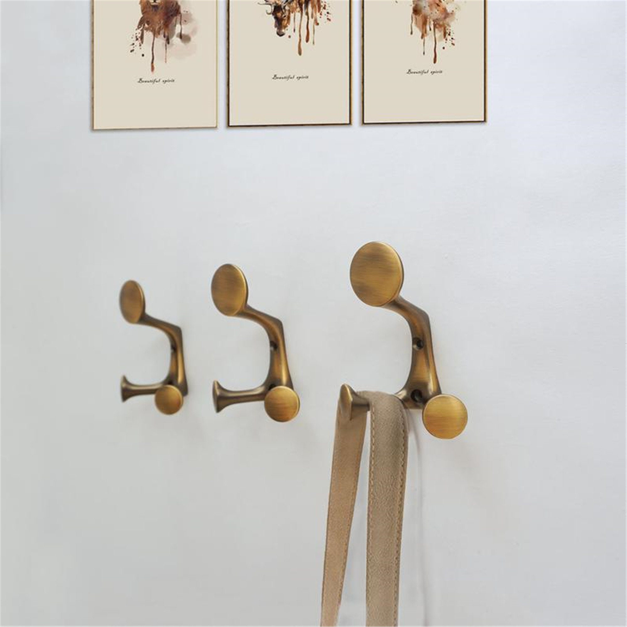 Simple Wall Hooks Black Gold Antique Bronze Coffee Coat Hooks Etsy