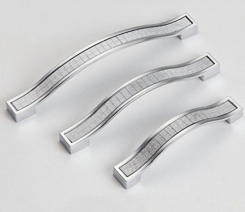 3.75 56.3 Silver Chrome Dresser Handle Etsy