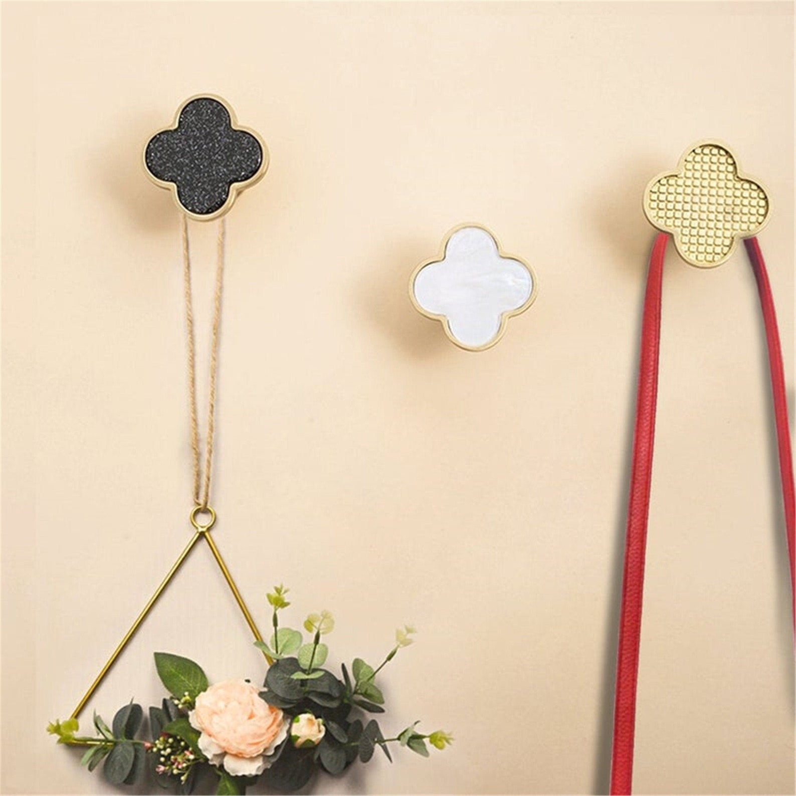 Colorful Wall Hooks Stylish Solid Brass Hooks Modern Wall Etsy