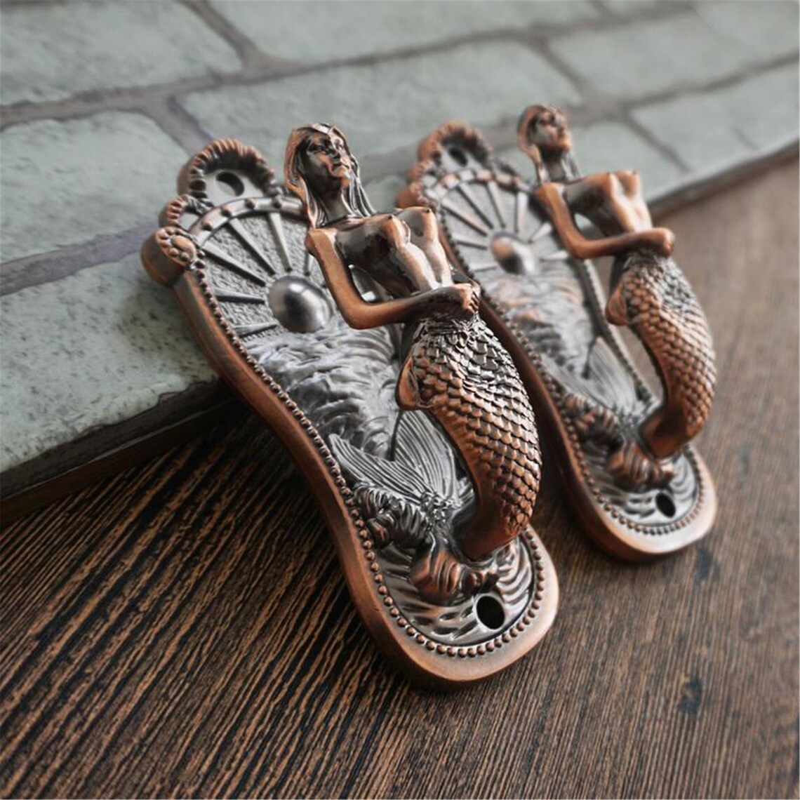 Mermaid Hooks Wall Hook Silver Gold Antique Copper Bronze Etsy