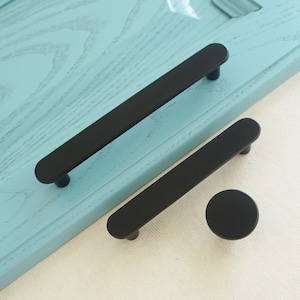 3.78" 5.0“Black Cabinet Handles Pull Brushed Brass  Dresser Pull Handle Drawer Handle Simple Handle Modern Pull Handle 96 128 mm