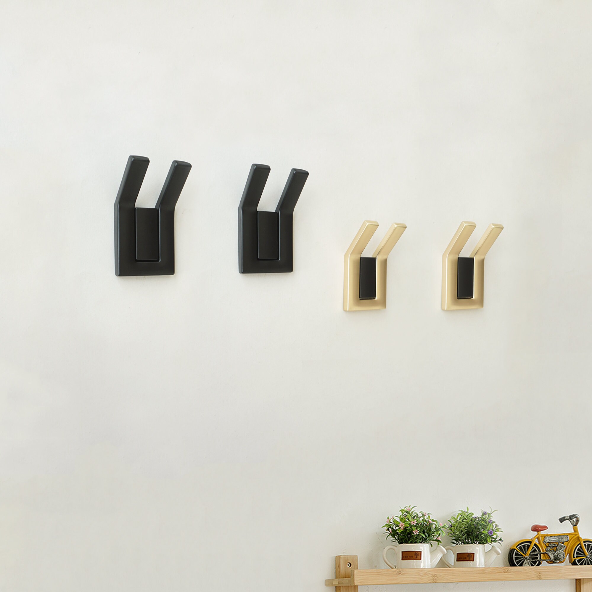 Black Gold Wall Hooks Coat Hooks Bag Hooks Scarf Hooks Towel Etsy