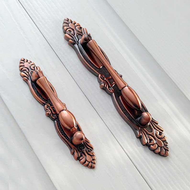 Copper Handles Bail Dresser Drawer Pulls Handles / Antique Etsy