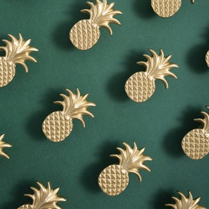 Pineapple Knobs  Brass Knobs Modern Dresser Knob Pulls Kitchen Wardrobe Pull Cabinet Knob Drawer Knob Gold Decor Knob