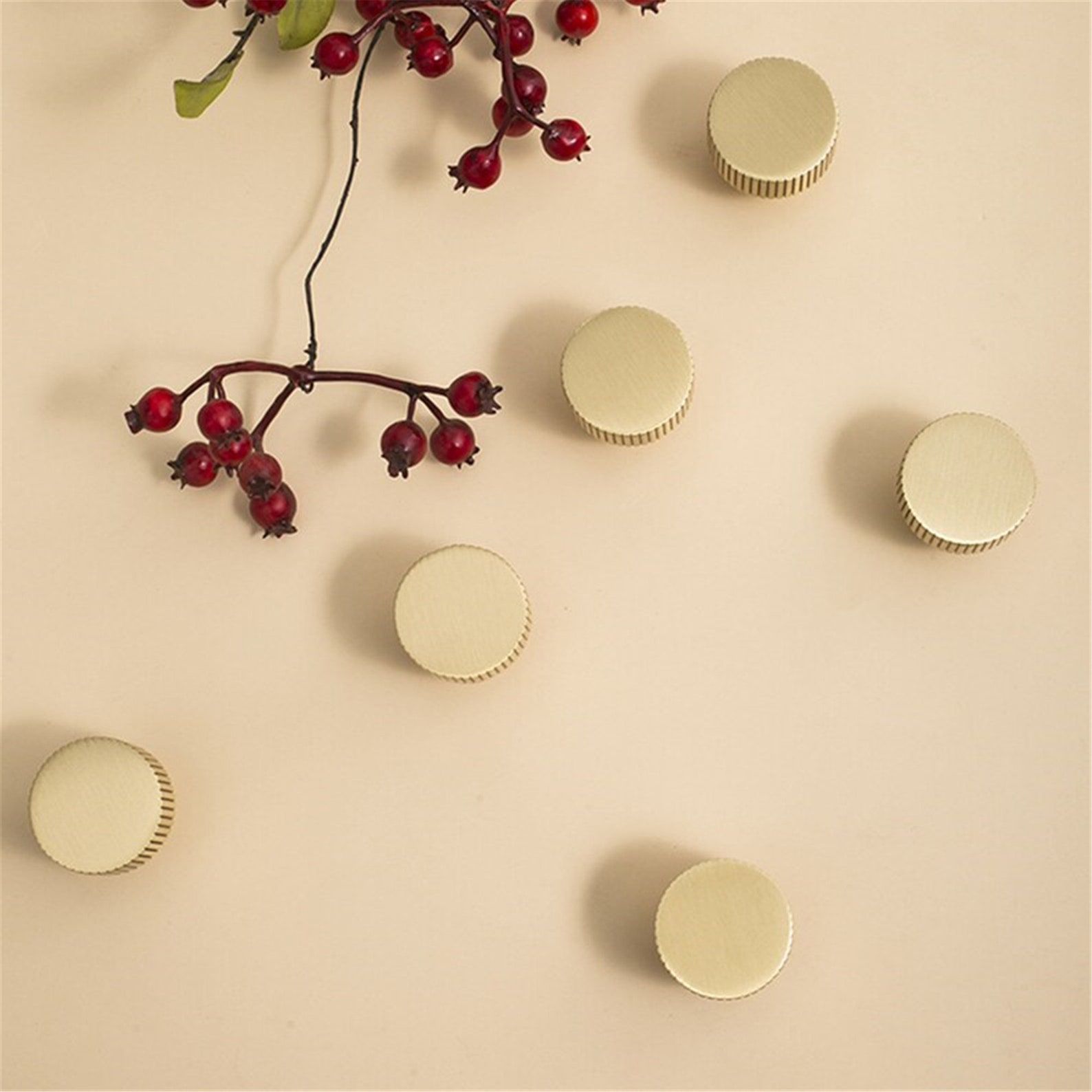 Solid Brushed Brass Drawer Pulls Knobs Kitchen Pulls Handles